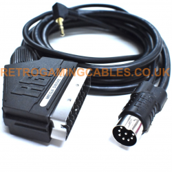Sega Mega Drive 1 / Genesis 1 RGB SCART PACKAPUNCH PRO CABLE WITH STEREO SOUND
